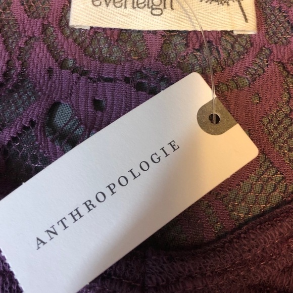 ANTHROPOLOGIE Everleigh purple top/tunic. Size M - Picture 8 of 10